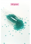 Dökme Cam Kum Boncuk (11/0) 2 mm - 60 Gram -  Şeffaf Yeşil - BNC049