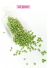 Dökme Cam Kum Boncuk (8/0) 3 mm - 20 Gram - Çimen Yeşili - BNC152
