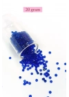 Dökme Cam Kum Boncuk (8/0) 3 mm - 20 Gram - Koyu Mavi - BNC178