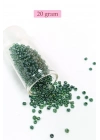 Dökme Cam Kum Boncuk (8/0) 3 mm - 20 Gram - Parlak Yeşil - BNC162