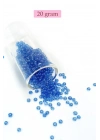 Dökme Cam Kum Boncuk (8/0) 3 mm - 20 Gram - Şeffaf Açık Mavi - BNC163