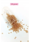 Dökme Cam Kum Boncuk (8/0) 3 mm - 20 Gram - Şeffaf Bal Rengi - BNC143