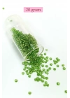 Dökme Cam Kum Boncuk (8/0) 3 mm - 20 Gram - Şeffaf Çimen Yeşili - BNC154