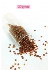 Dökme Cam Kum Boncuk (8/0) 3 mm - 20 Gram - Şeffaf Kahve - BNC157