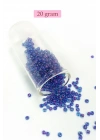 Dökme Cam Kum Boncuk (8/0) 3 mm - 20 Gram - Şeffaf Mavi - BNC149