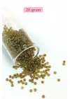 Dökme Cam Kum Boncuk (8/0) 3 mm - 20 Gram - Yeşil Siyah - BNC182