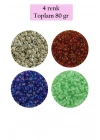 Dökme Cam Kum Boncuk (8/0) 3 mm - 4 Renk - Toplam 80 Gram - BNC417
