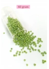 Dökme Cam Kum Boncuk (8/0) 3 mm - 60 Gram - Çimen Yeşili - BNC193