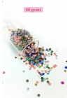 Dökme Cam Kum Boncuk (8/0) 3 mm - 60 Gram - Çok Renkli - BNC199