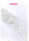 Dökme Cam Kum Boncuk (8/0) 3 mm - 60 Gram - İnci Beyaz - BNC186
