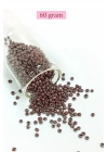 Dökme Cam Kum Boncuk (8/0) 3 mm - 60 Gram - Parlak Koyu Kestane - BNC209