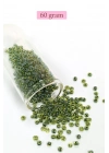 Dökme Cam Kum Boncuk (8/0) 3 mm - 60 Gram - Şeffaf Alacalı Yeşil - BNC212
