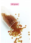 Dökme Cam Kum Boncuk (8/0) 3 mm - 60 Gram - Şeffaf Sarı Kırmızı - BNC216