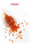 Dökme Cam Kum Boncuk (8/0) 3 mm - 60 Gram - Şeffaf Turuncu - BNC206