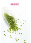 Dökme Cam Kum Boncuk (8/0) 3 mm - 60 Gram - Şeffaf Yeşil - BNC208