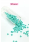 Dökme Cam Kum Boncuk Büyük Boy (6/0) 4 mm - 20 Gram - Açık Yeşil - BNC088