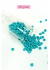 Dökme Cam Kum Boncuk Büyük Boy (6/0) 4 mm - 20 Gram - Camgöbeği Yeşili - BNC082