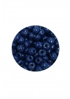 Dökme Cam Kum Boncuk Büyük Boy (6/0) 4 mm - 20 Gram - Koyu Mavi - BNC078