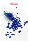 Dökme Cam Kum Boncuk Büyük Boy (6/0) 4 mm - 20 Gram - Koyu Mavi - BNC103