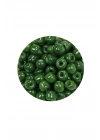 Dökme Cam Kum Boncuk Büyük Boy (6/0) 4 mm - 20 Gram - Koyu Yeşil - BNC076