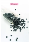 Dökme Cam Kum Boncuk Büyük Boy (6/0) 4 mm - 20 Gram - Siyah - BNC084