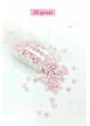 Dökme Cam Kum Boncuk Büyük Boy (6/0) 4 mm - 20 Gram - Toz Pembe - BNC077