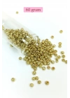 Dökme Cam Kum Boncuk Büyük Boy (6/0) 4 mm - 60 Gram - Altın - BNC129