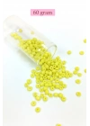 Dökme Cam Kum Boncuk Büyük Boy (6/0) 4 mm - 60 Gram - Sarı - BNC126