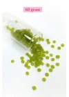 Dökme Cam Kum Boncuk Büyük Boy (6/0) 4 mm - 60 Gram - Şeffaf Mat Yeşil - BNC128