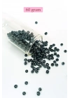 Dökme Cam Kum Boncuk Büyük Boy (6/0) 4 mm - 60 Gram - Siyah - BNC120