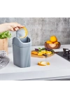 Döner Kapaklı Mini Çöp Kovası 2.5 Lt - Gri