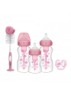 Dr.Browns Geniş Ağız Anti Kolik Options+ PP Biberon Hediye Seti Pembe