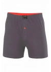 Düğmeli Pamuklu Erkek Penye Boxer Füme - 1146A