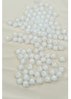 Dünya Boncuk İçten Boncuklu Bileklik Çanta Boncuğu 10 mm 50 gr Beyaz - BNC463