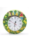 Duvara Asmalı Papağanlı Polyester Saat Alk1537
