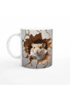 Duvarı Delen Sevimli Hamster Baskılı Kupa Bardak