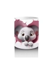 Duvarı Delen Tatlı Koala Figürü – Baskılı Kahve Kupası
