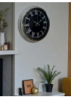 ® Elegance 40 Cm Metal Krom Duvar Saati
