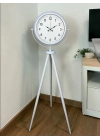 Elegance Beyaz Tripod Ayaklı Saat