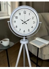 Elegance Beyaz Tripod Ayaklı Saat