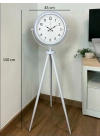 Elegance Beyaz Tripod Ayaklı Saat