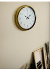 ® Elegance Gold 40 Cm Metal Dekoratif Tasarım Duvar Saati