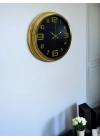 ® Elegance Gold Luxury 40 Cm Metal Duvar Saati
