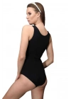 Elit Life Geniş Askılı Kadın Dikişsiz Çıtçıtlı Slip Body Siyah 878