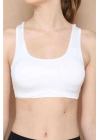 Elite Life Geniş Askılı Kadın Destekli Sporcu Büstiyer Beyaz Sütyen 777