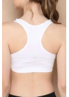 Elite Life Geniş Askılı Kadın Destekli Sporcu Büstiyer Beyaz Sütyen 777