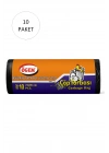 Endüstriyel Battal Boy Çöp Torbası 72 x 95 cm 10 Lu Rulo x 10 Paket = 100 Adet (Siyah)