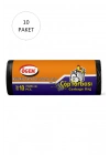 Endüstriyel Battal Boy Çöp Torbası 72 x 95 cm 10 Lu Rulo x 10 Paket = 100 Adet (Siyah)