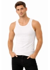 Erkek Fitilli Likralı Kaşkorse Atlet Vücuda Oturan Basic Şıklık - Beyaz
