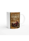 Eski Tarz Motosiklet Yarışı Temalı Retro Kupa Bardak